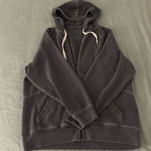 Aerie oversized ribbed zip up hoodie
